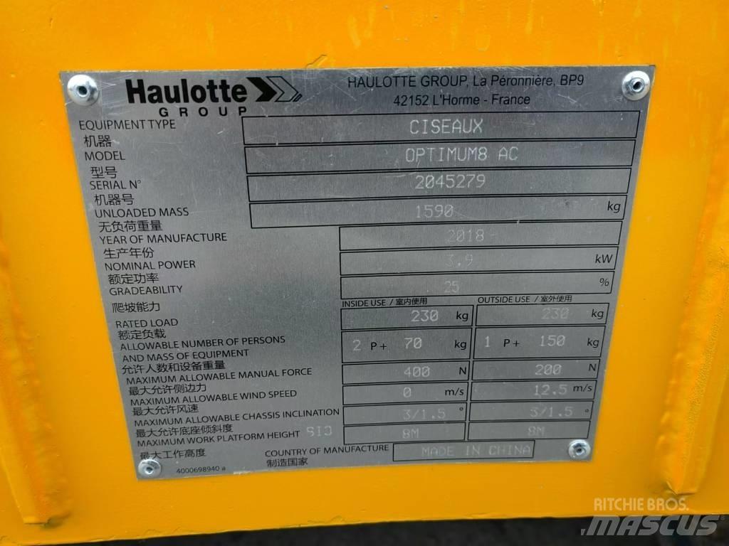 Haulotte OPTIMUM 8 Nožnicové zdvíhacie plošiny