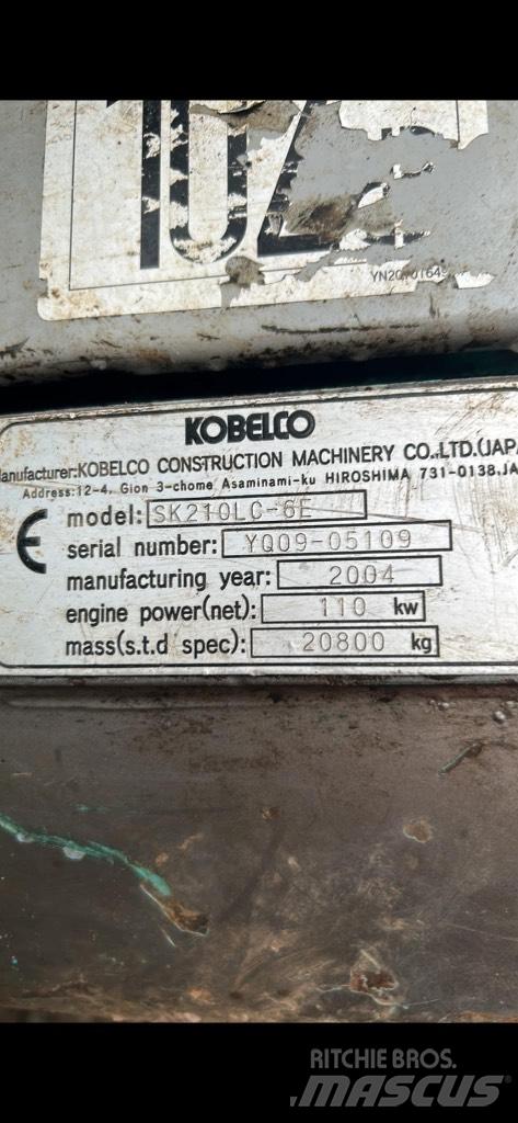 Kobelco SK210 lc Pásové rýpadlá