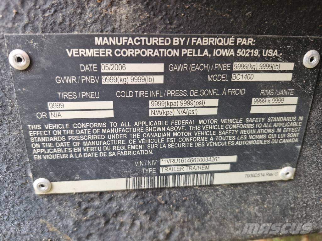 Vermeer BC1400 Štiepkovače