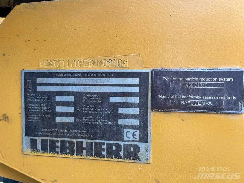 Liebherr L580 Kolesové nakladače