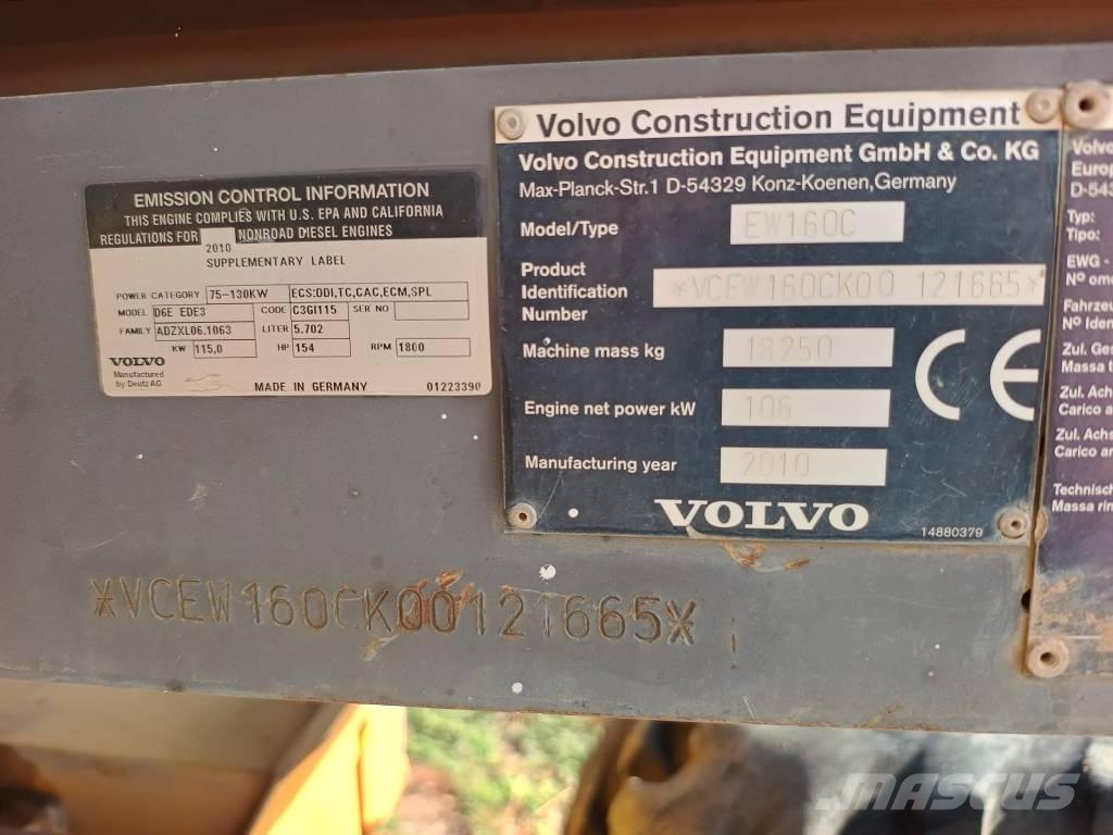 Volvo EW 160 C Kolesové rýpadlá