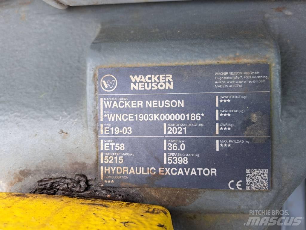 Wacker Neuson ET58 Pásové rýpadlá