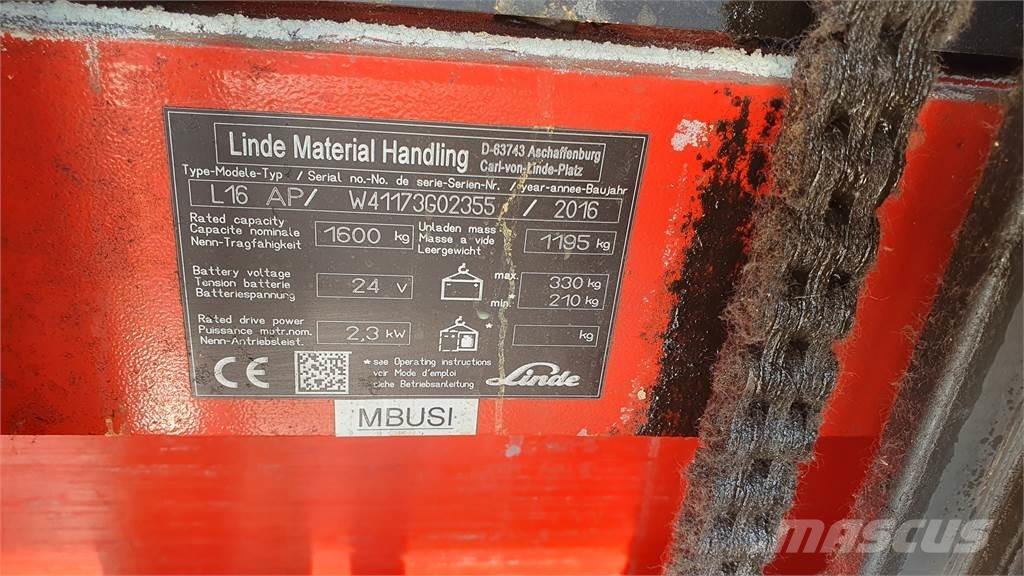 Linde L16AP Ručne vedené vysokozdvižné vozíky