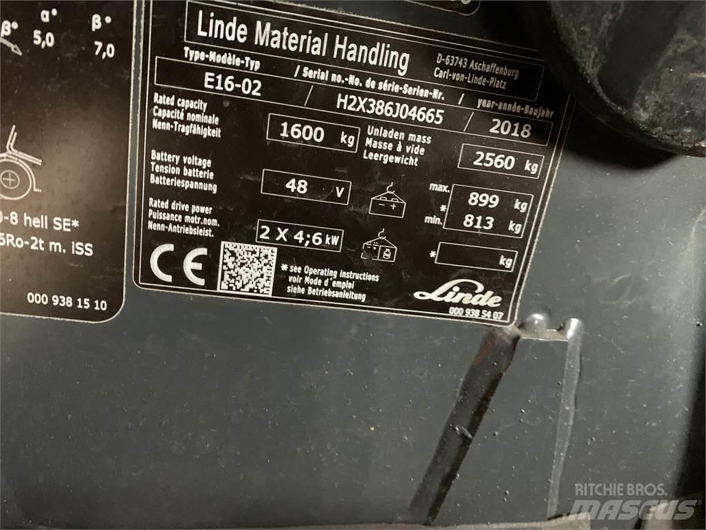 Linde E16 Akumulátorové vozíky