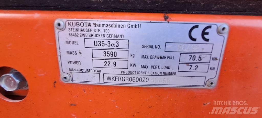 Kubota U35-3A3 Mini rýpadlá < 7t