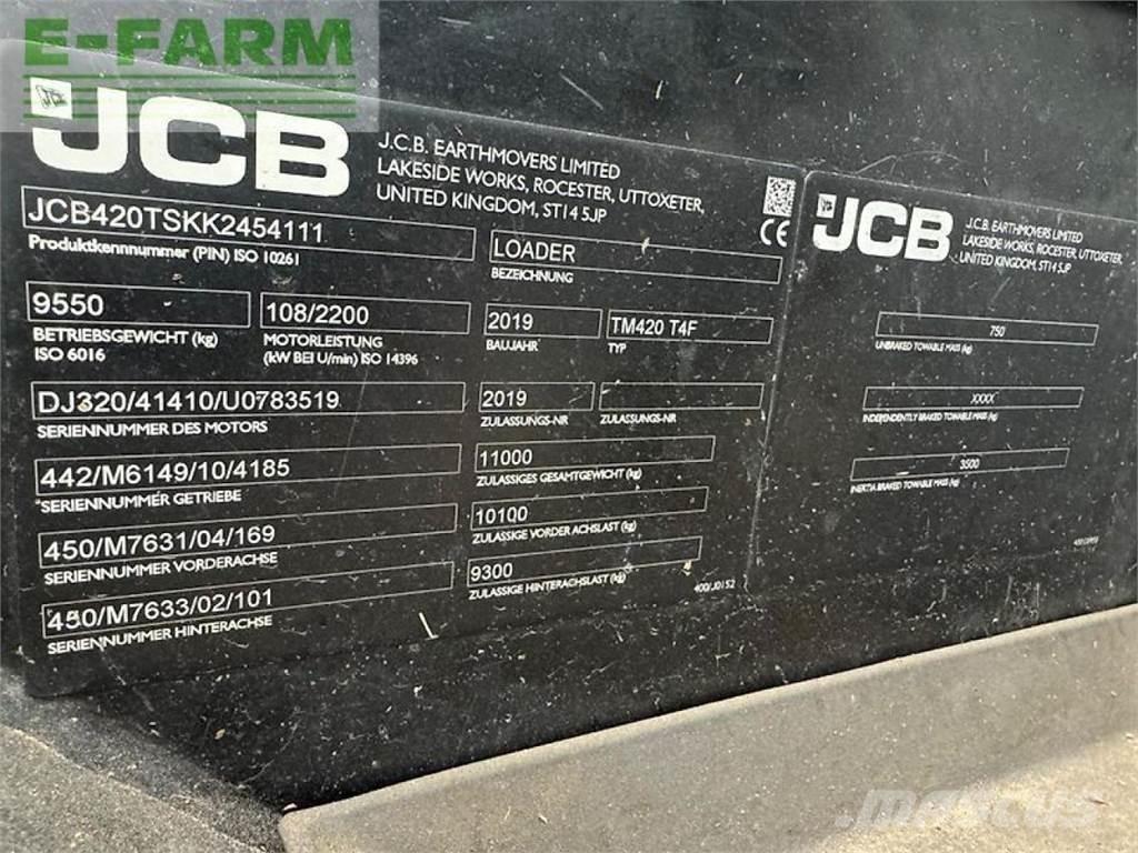 JCB tm 420 Teleskopické nakladače pre poľnohospodárstvo
