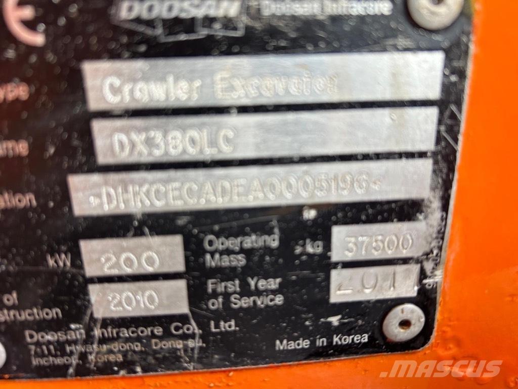 Doosan DX 380 LC Pásové rýpadlá