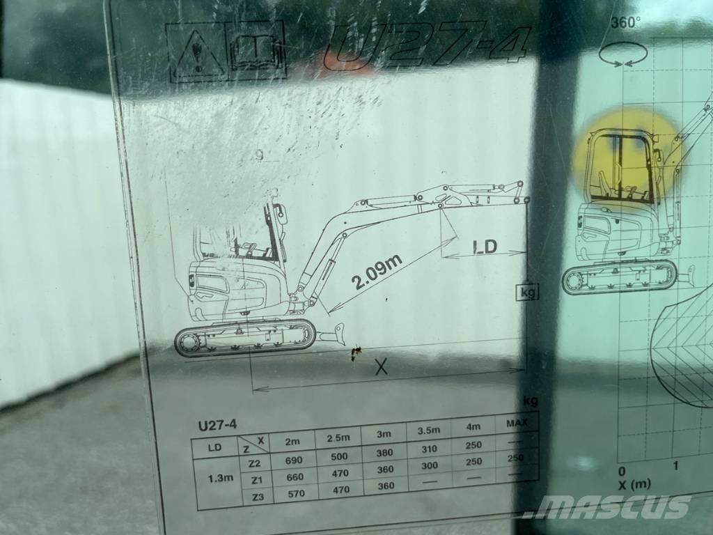 Kubota U27-4 Mini rýpadlá < 7t