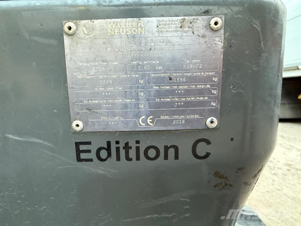 Wacker Neuson ET 16 Mini rýpadlá < 7t