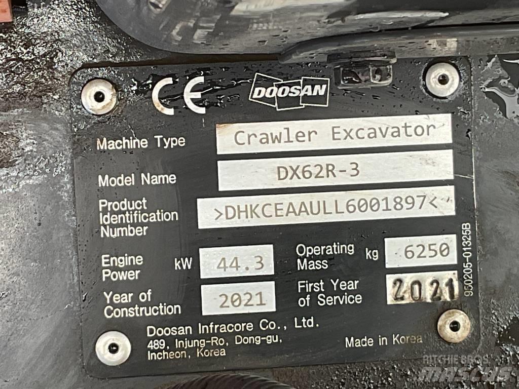 Doosan DX 62 R-3 Mini rýpadlá < 7t