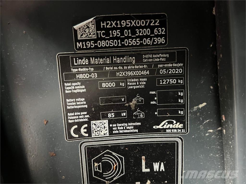 Linde H80D-03 Dieselové vozíky