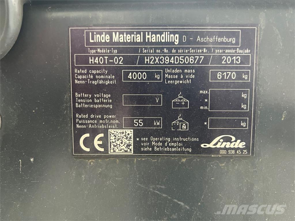 Linde H40T-02 LPG vozíky