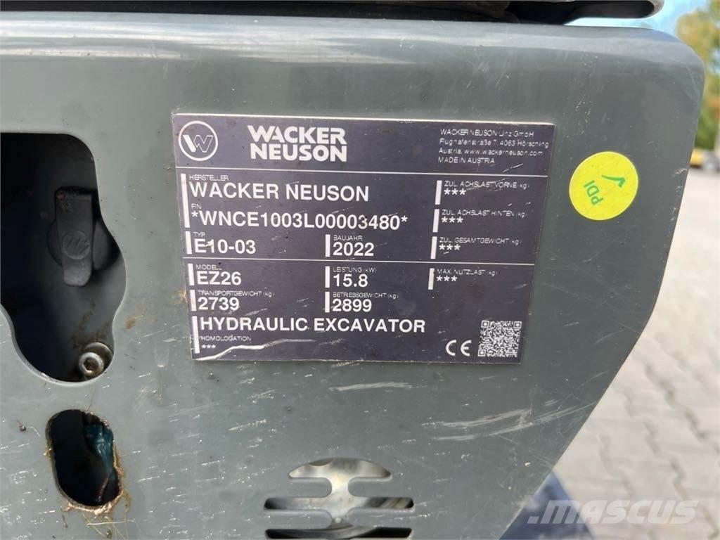 Wacker Neuson EZ26 Pásové rýpadlá