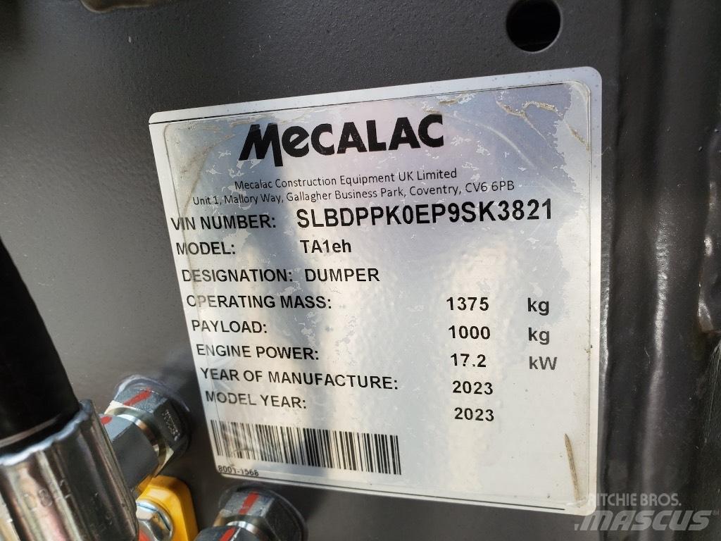 Mecalac TA1EH Stavebné sklápače