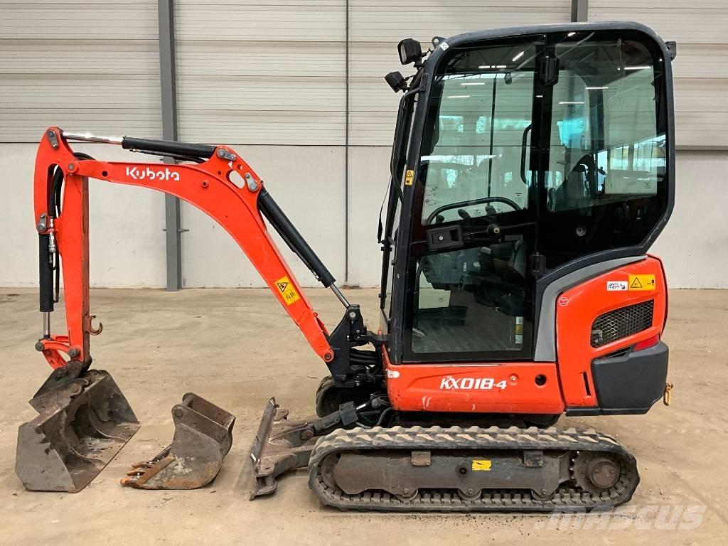 Kubota KX 018-4 Mini rýpadlá < 7t