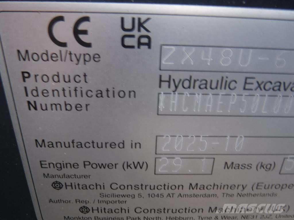 Hitachi ZX 48 U-6 Mini rýpadlá < 7t