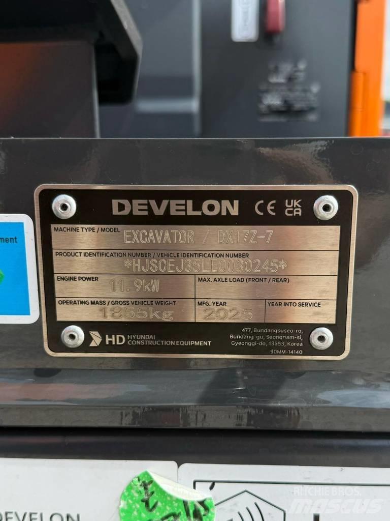 Develon DX 17 Z-7 Mini rýpadlá < 7t