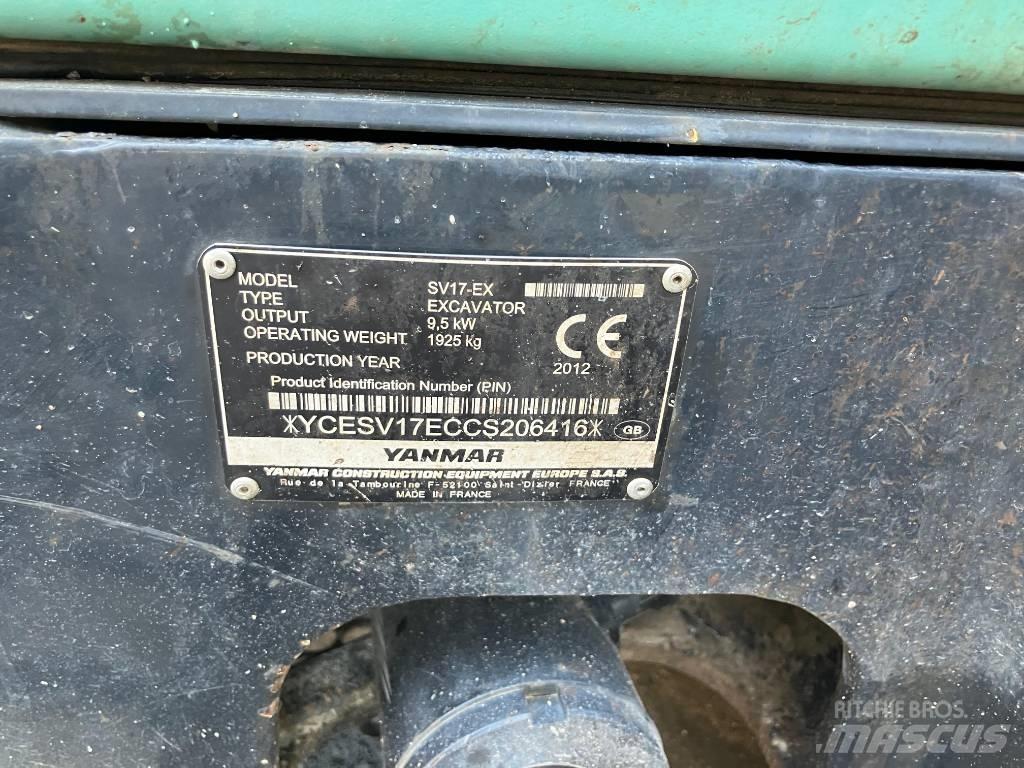 Yanmar SV 17 EX Mini rýpadlá < 7t