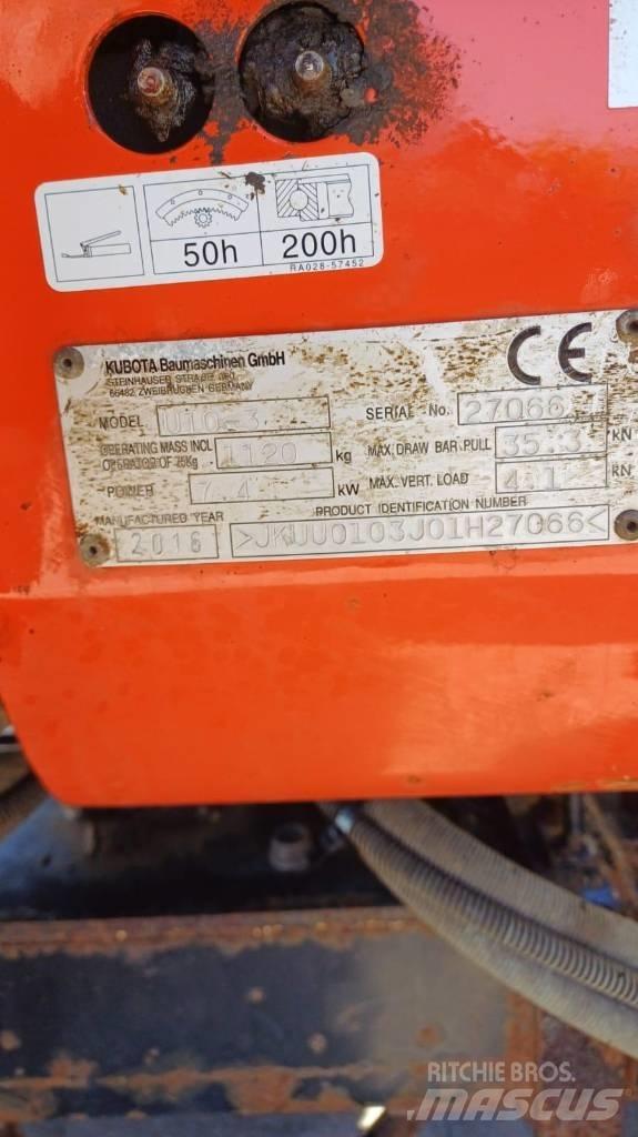 Kubota U10-3 Mini rýpadlá < 7t