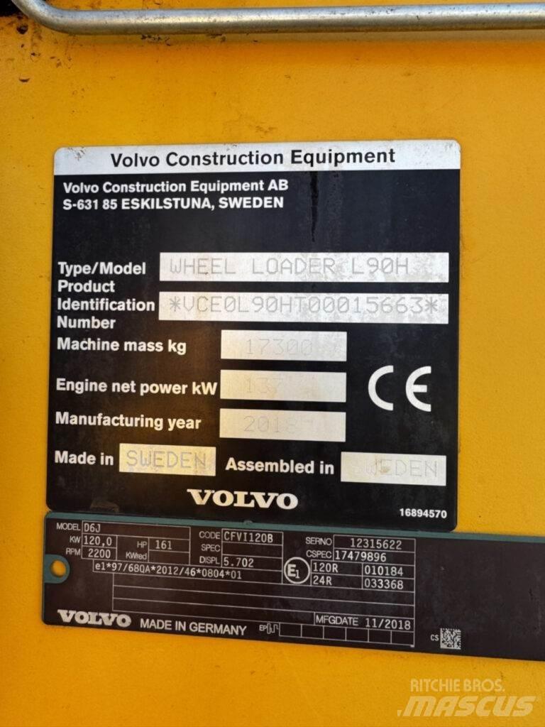 Volvo L90H Kolesové nakladače