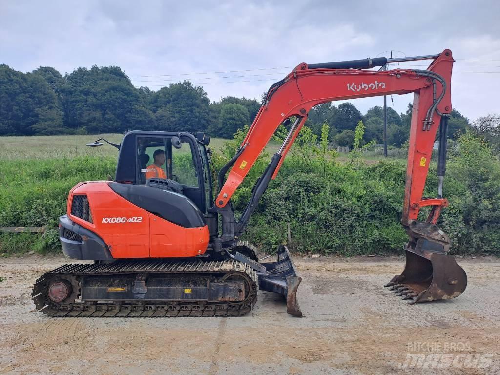 Kubota KX 080-4 Midi rýpadlá 7 t - 12 t