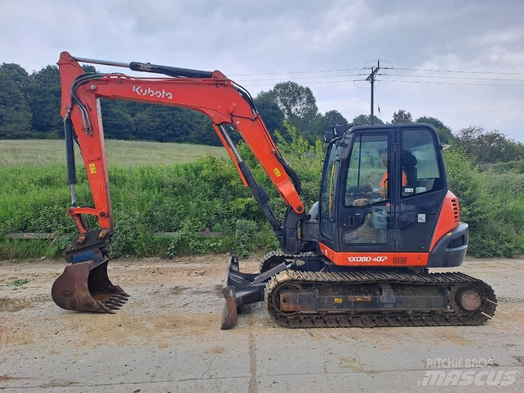 Kubota KX 080-4 Midi rýpadlá 7 t - 12 t