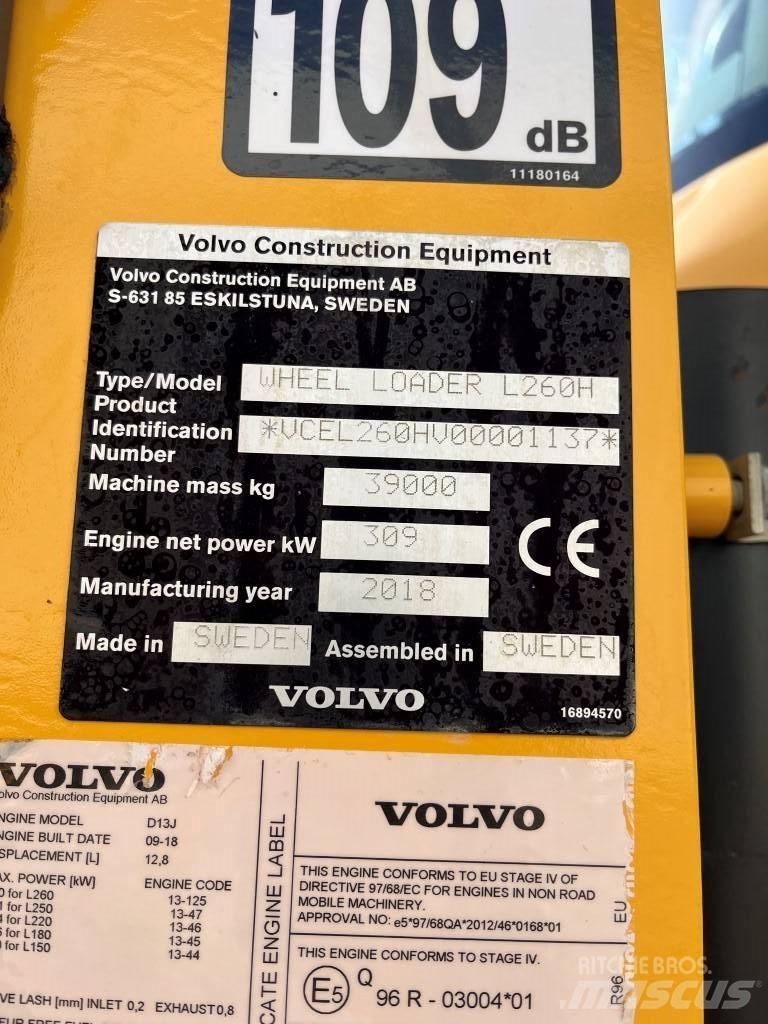 Volvo L260H Kolesové nakladače
