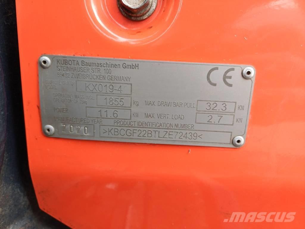 Kubota KX 019-4 Mini rýpadlá < 7t