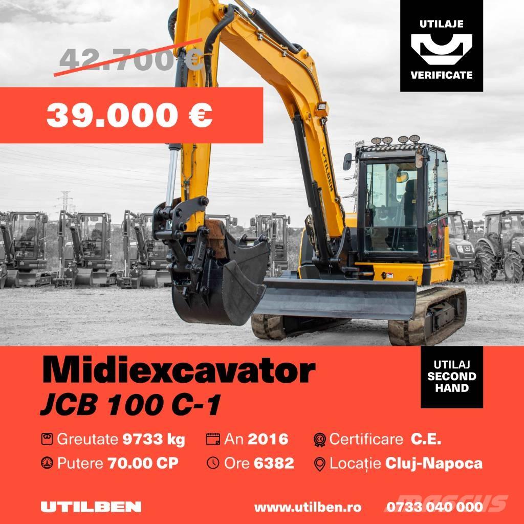 JCB 100 C-1 Midi rýpadlá 7 t - 12 t