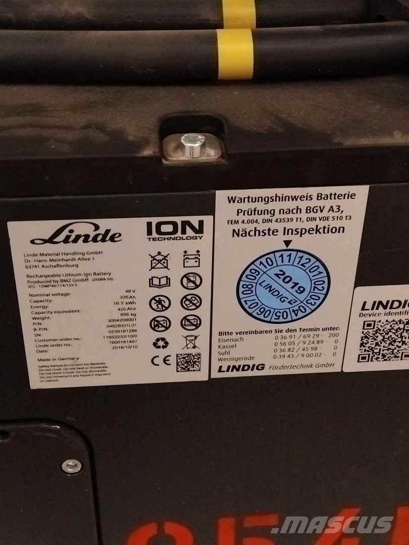 Linde E16 ION Akumulátorové vozíky