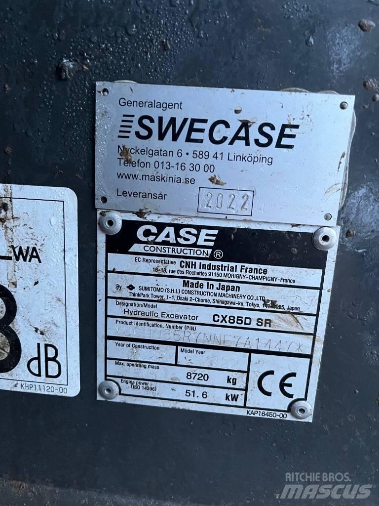 CASE CX 85 D SR Midi rýpadlá 7 t - 12 t