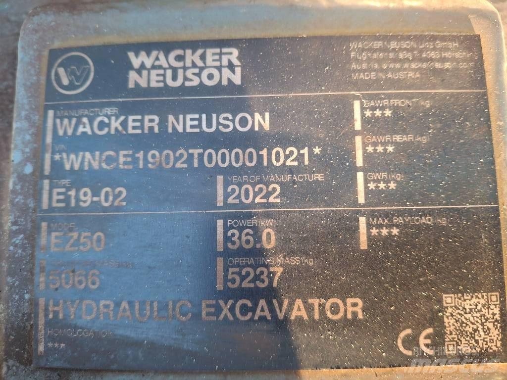 Wacker Neuson EZ50 Pásové rýpadlá