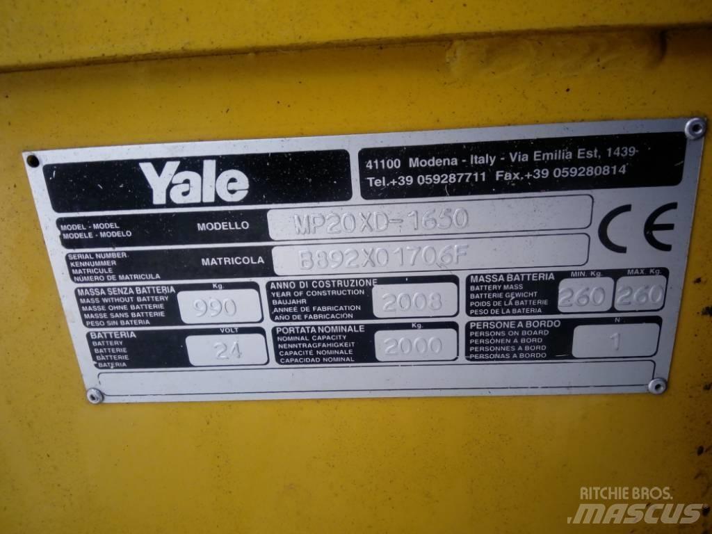 Yale MP 20 XD Nízkozdvižný vozík s plošinou