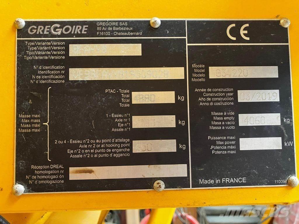 Gregoire G3.220 Stroje na zber hrozna