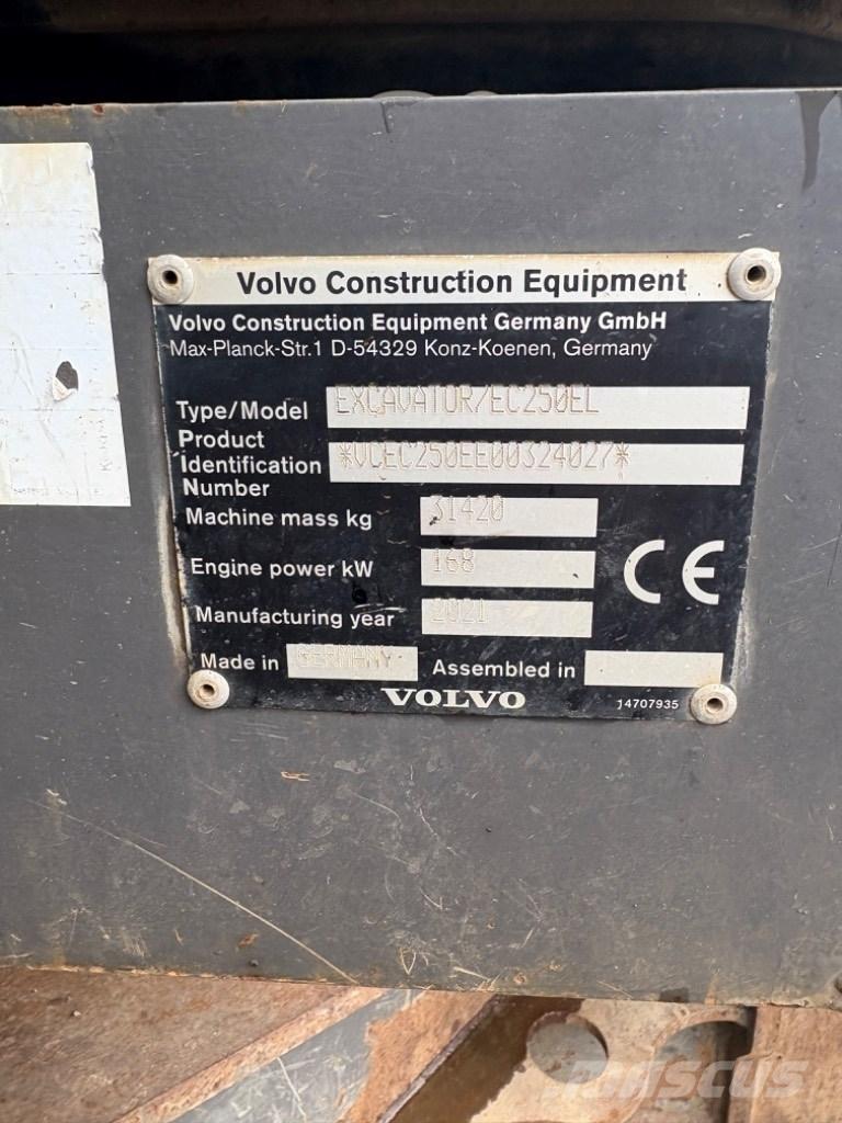 Volvo EC 250 EL Pásové rýpadlá