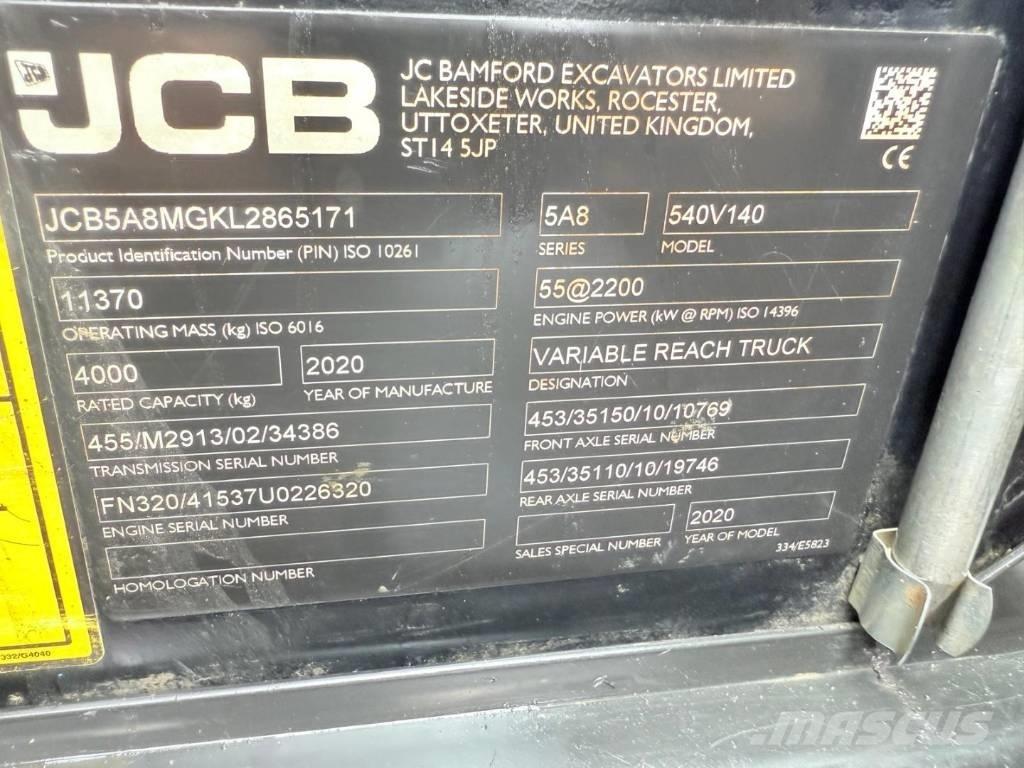 JCB 540-140 Teleskopické manipulátory