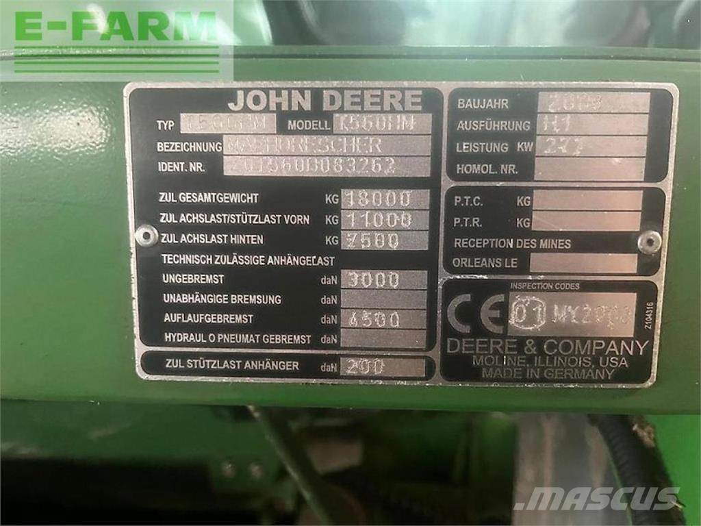 John Deere t560 hm Kombinované zberacie stroje