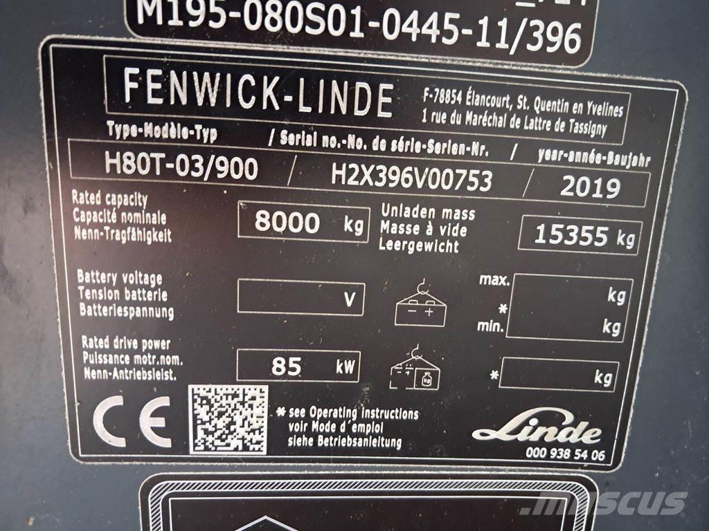 Linde H80T/03-900 LPG vozíky
