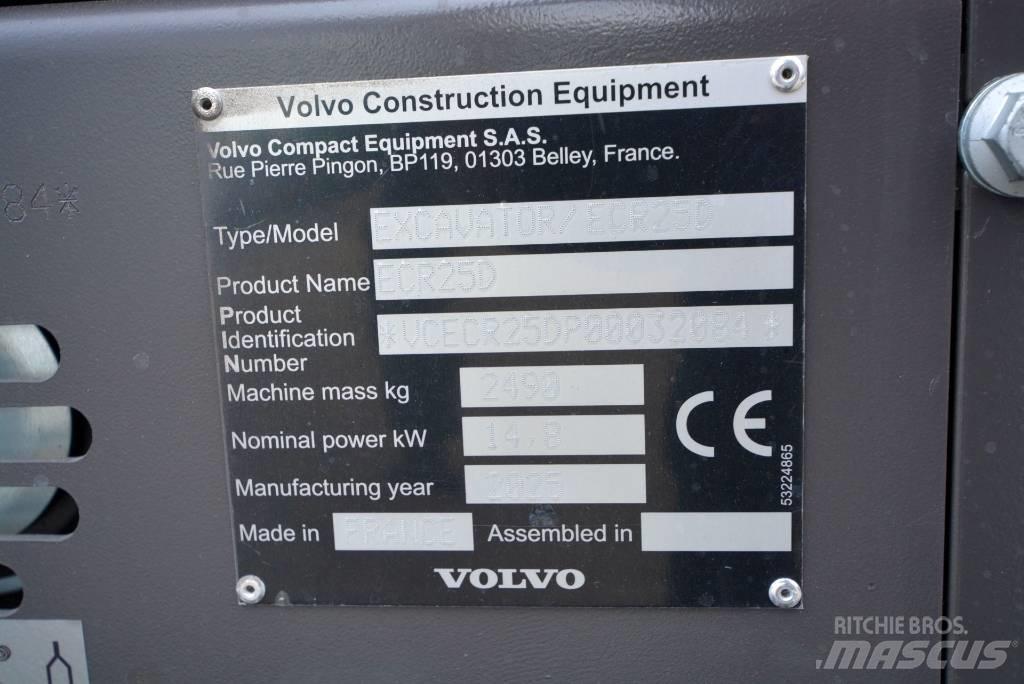 Volvo ECR 25 D Mini rýpadlá < 7t