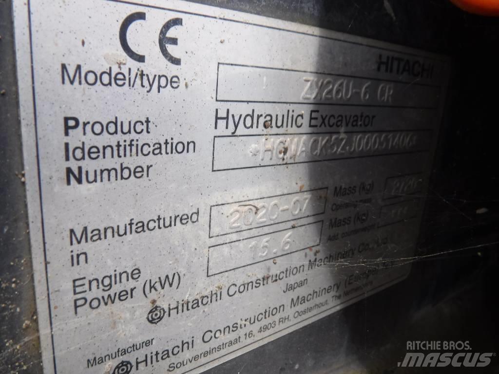 Hitachi ZX 26 U-6 Mini rýpadlá < 7t