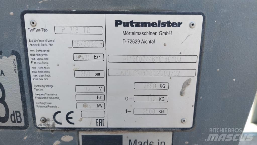 Putzmeister P 718 TD Nákladné autá s čerpadlami betónu