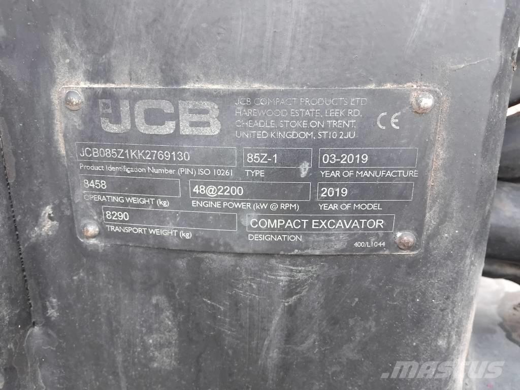 JCB 85 Z Mini rýpadlá < 7t