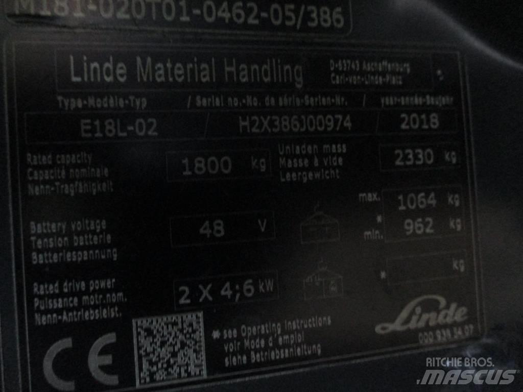 Linde E18L Akumulátorové vozíky