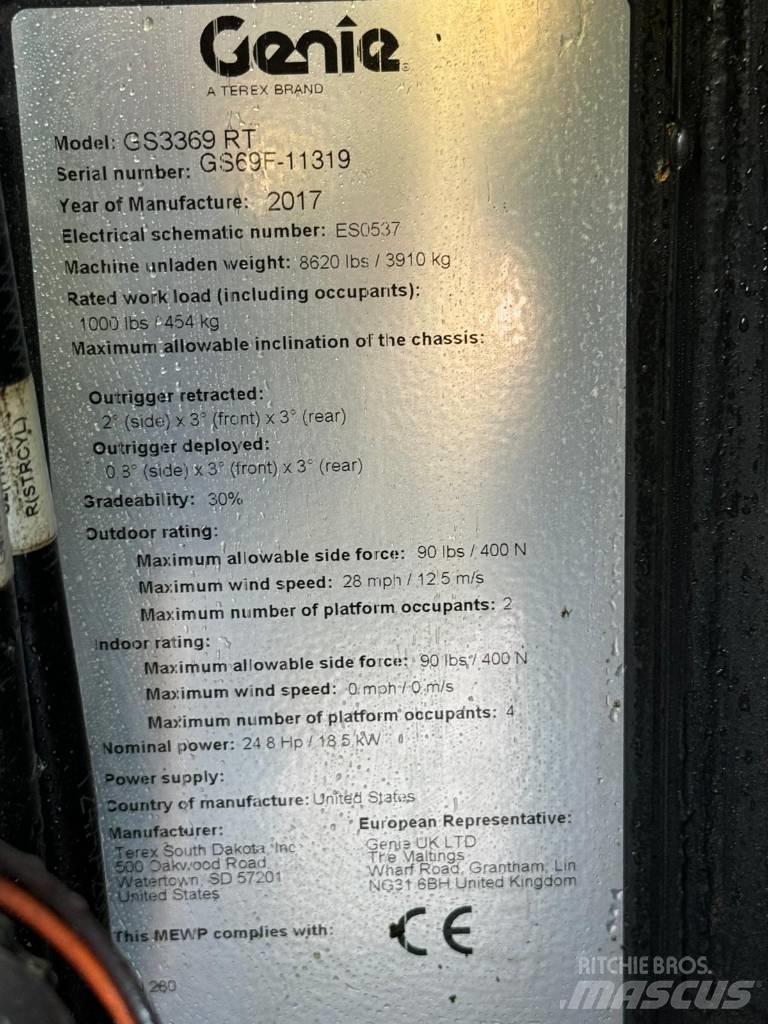 Genie GS3369 RT Nožnicové zdvíhacie plošiny