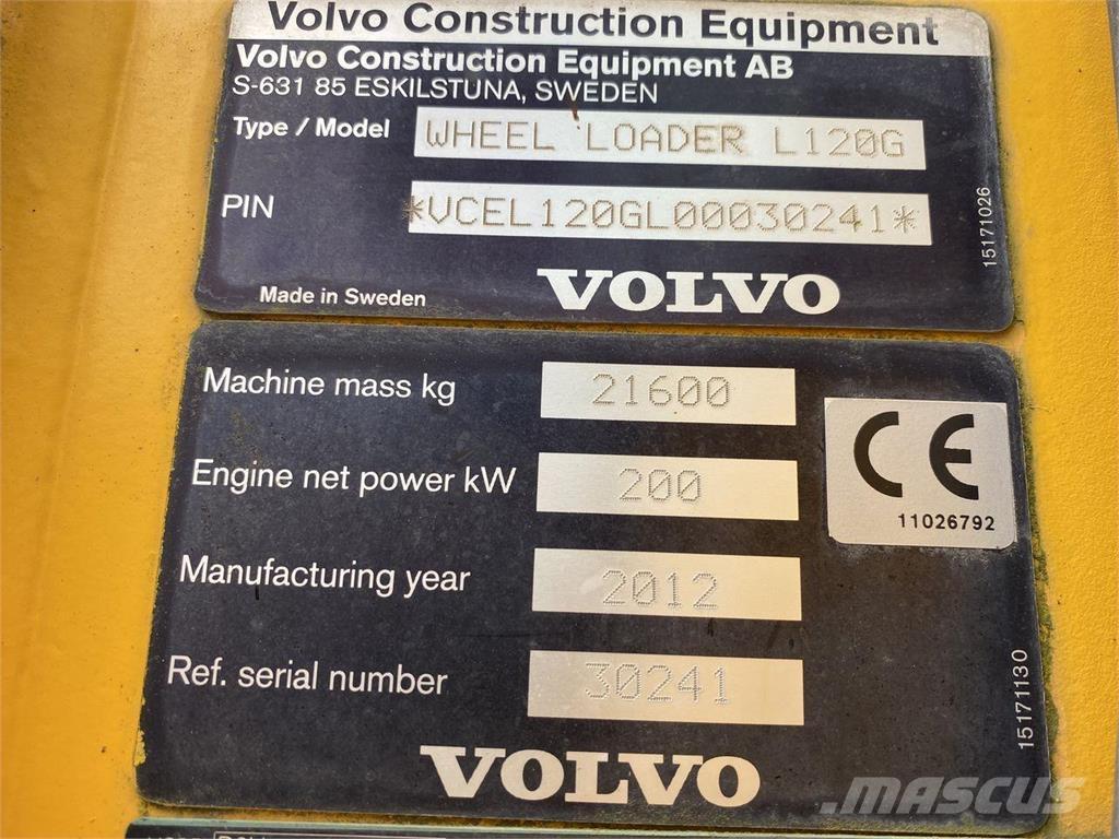 Volvo L120G Kolesové nakladače