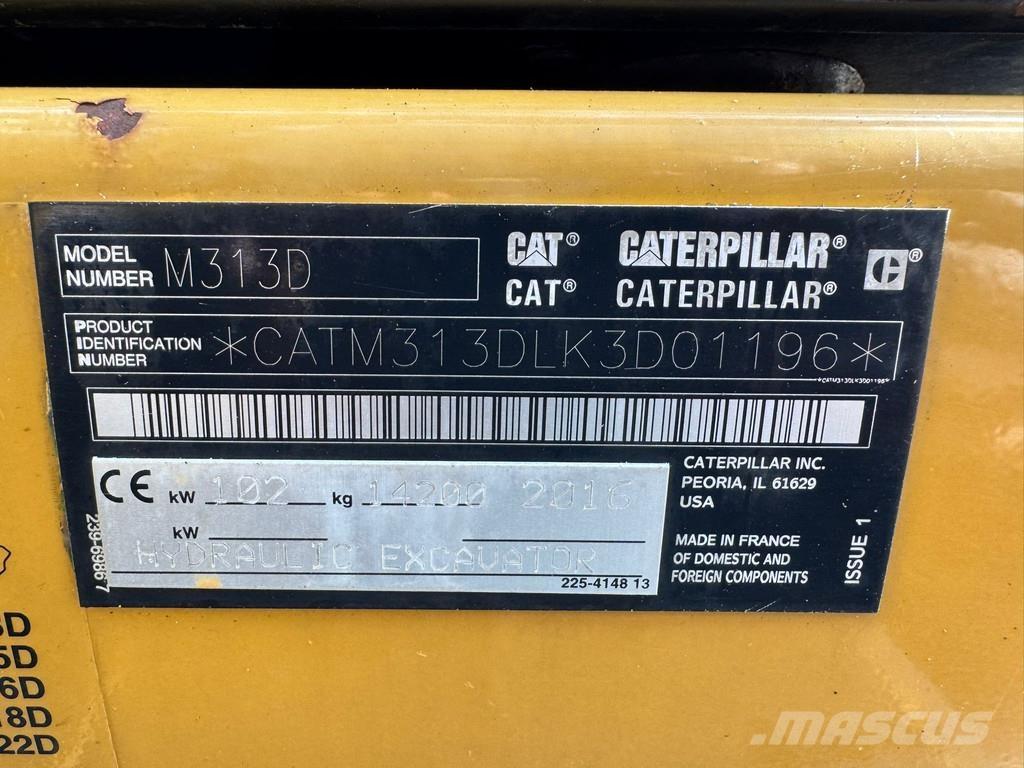 CAT M313D - CE Kolesové rýpadlá