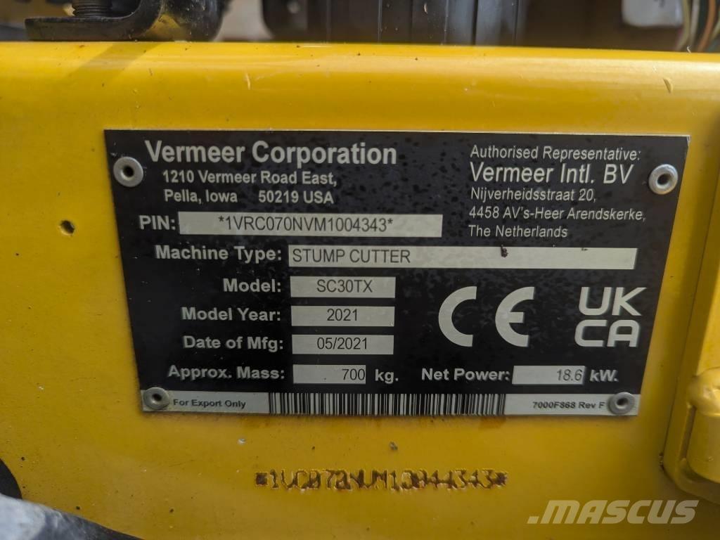 Vermeer SC30TX Frézy na pne