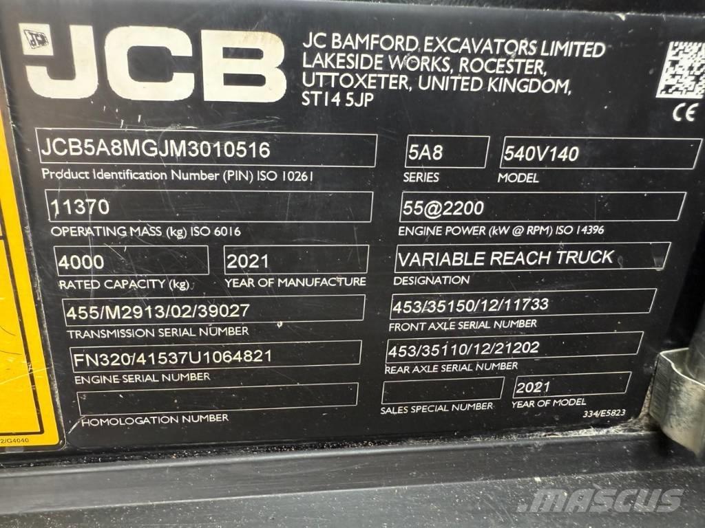 JCB 540-140 Teleskopické manipulátory