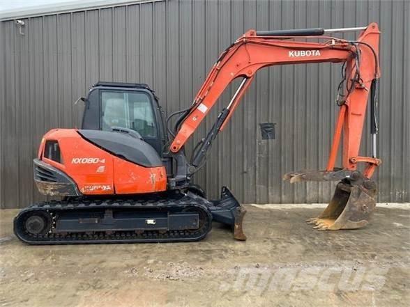 Kubota KX080-4 Pásové rýpadlá