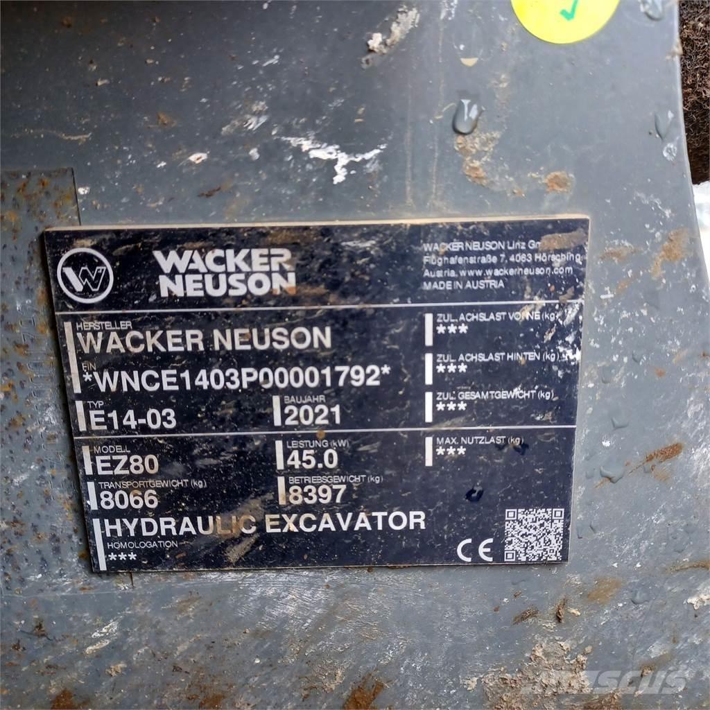 Wacker Neuson EZ80 Pásové rýpadlá